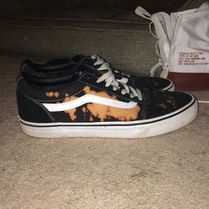 bleached checkered vans